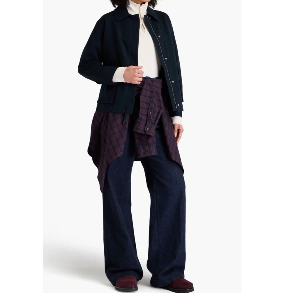 Vince Cotton Blend Twill Jacket Deep Navy‎ Button Up Chore Womens XL